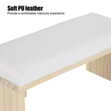 Nail Art Hand Rests Pillow Mat Soft PU Leather Wooden Stand Arm Rest Cushion for Nail Salon Manicure