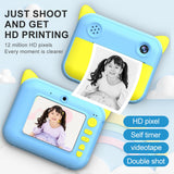 Kids Instant Print Camera 1080P Digital Video Camera Dual Camera Lens 12MP 2.4 Inch LCD 32GB TF Card Birthday Christmas Gift