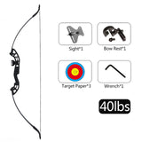 30-40lbs Recurve Bow Straight Bow Left Right Hand Universal Powerful Archery Split Bow Accessories Outdoor Hunting Shooting