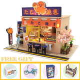 CUTEBEE Kids Toys Dollhouse Kit with Furniture Assemble Wooden Miniature Doll House Diy Dollhouse Puzzle Toys For Children M2011