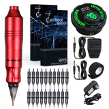 Complete Rotary Tattoo Machine Pen Set Tattoo Kit LCD Power Pedal Permanent Makeup Machine Assortment RU Fast Shipping