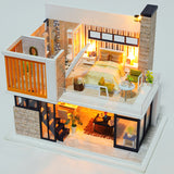 DIY Doll House Wooden Doll Houses Miniature Dollhouse Furniture Swimming Pool Kit Building villa Toy for children Christmas Gift