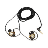 3.5mm Wired Headphone Ergonomic Design In Ear Monitor Earbuds Earphone with MMCX Connection Cable for Singers Drummer Musician