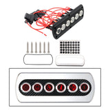 Carbon Fiber Panel Switch 6 Bit Button LED Backlight IP66 Waterproof for Tourist Car