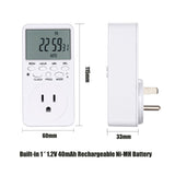 Digital Timer Switch Socket LCD Display Plug-in Programmable Time Switch Energy Saving Intelligent Electronic Timing Socket