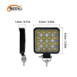 Mini 16LED 27W 48W LED Work Light Bar Square Spotlight 12V 24V Offroad LED Light Bar For Truck Offroad 4X4 4WD Car SUV ATV