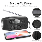 Solar Radio Hand Crank Radio AM/FM Weather Emergency Portable w/3 LED Flashlight Musical Enjoyable Instrument Supply