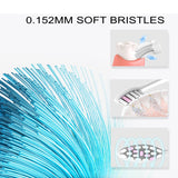 8Pcs Replacement Toothbrush Heads for Seago S2/E8/EK9/C8/S1/S6/S/E/C/EK Electric Toothbrush Heads, White+Black & Black