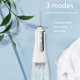Rechargeable Water Flosser Portable Oral Irrigator Teeth Water Jet Cleaner Floss Machine For Brace Care 300ML