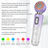 2022 RF Microcurrent EMS Skin Rejuvenation Beauty Machine Facial Massage Infrared Light Therapy Anti-Wrinkle Ultrasonic Cleaning