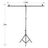 Andoer Green Backdrop Screen Chromakey Background Photography Kit with Adjustable T-Shaped Backdrop Clamps Background Stand