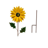 Outdoor Waterproof Ornament Universal Home Decor With Stake Garden Iron Sunflower Rustproof Vivid Natural 3D Craft Easy Use
