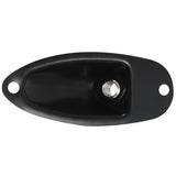 2X Boat Style 1/4 Inch Loaded Guitar Output Mono Jack Plug Socket Plate for Stratocater Style Electric Guitar, Black