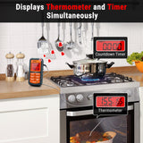 ThermoPro TP06B Meat Probe Kitchen Cooking Food Meat Thermometer with Timer Digital Oven BBQ Thermometer For Meat Backlit Alarm