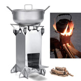 Foldable Wood Burning Stove Compact Mini Burner for Outdoor Picnic Camp Cooking BBQ