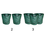2pcs Refuse Sack Woven Cloth Rubbish Leave Garden Waste Bag Reusable Foldable Cleaning Heavy Duty Collecting With Handle Trash