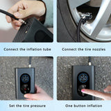 NEW Car Air Compressor Inflatable Pump With LED Lamp For Motorcycle Bicycle Car Tyre Inflator Wireless Electric Air Pump