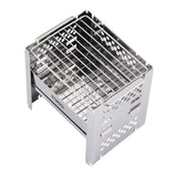 Outdoor Grill Stove Stand &amp; Barbecue Grill Wood Burning Stove Camping Pot Holder BBQ Firewood Bracket For Hiking Picnic BBQ