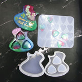 Guitar Picks &amp; Boxes Resin Mold Silicone Plectrums Mold For DIY Guitar Bass Picks Thumb Finger Picks