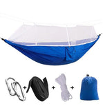 Portable Mosquito Net Hammock Tent Adjustable Straps and Carabiner Double Wild Outdoor Sleeping and Resting Hammock 260*130cm