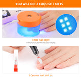 35000RPM Electric Nail Drill Machine With UV Gel Dryer Portable Manicure Polisher Handpiece Polishing Gel Nail Removal Drill