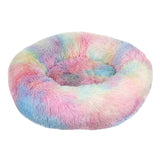 Round Big Dog Bed Sofa Long Plush Lounger Basket Fluffy Pet Bed House for Dogs Cats Puppy Cushion Winter Warm Pet Bed Kennel
