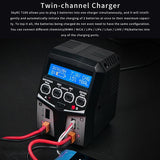 SKYRC T100 Dual Balance Charger 5A 100W AC100-240V XT60 Plug Dual Channel Charger for RC Car Boat Helicopter Airplane Charger