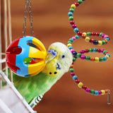 10 Pack Bird Cage Toys for Parrots Reliable &amp; Chewable - Swing Hanging Chewing Bite Bridge Wooden Beads Ball Bell Toys.