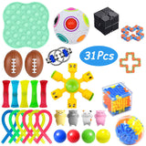 Fidget Sensory Toy Stress Anxiety Relief Autism Toys Set Push Kit Bubble Fidget Sensory Toys for Kids Adults Decompression Gift