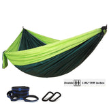 Oversized 118in*79in Camping Hammock for Outdoors Travel Backpacking,Double Hammock with Tree Straps, Nylon Portable Hammock