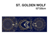 185*63cm Double Layer Non-Slip Fitness Mat Digital Portable Printing Protection Yoga Exercise Pad with Position Line Gymnastics