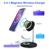 NEW 3 in 1 Magnetic Wireless Charger 10W Qi Fast Charging For iPhone 12 13 Pro Max Apple Watch Airpods Pro Charging Dock Station