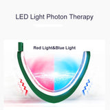 2022 Wireless Remote Control V Face Slimming Vibration Massager EMS Facial Lift Up Belt Red Blue Light LED Double Chin Reducer