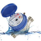 Kitchen Universal Smart Bathroom Clear Readings With Screws Gaskets Cold Water Meter 15mm 1/2inch Digital Display Garden Home