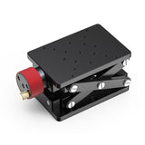 120x80 Aluminum Alloy Lifting Table Z-Axis Manual Lift Platform 55mm High Precise Optical Sliding Lifting Displacement Platform