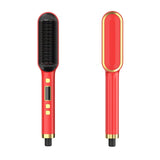 Hair Straightener Brush Heat Comb Hair Straightening Iron Adjustable Temperature Settings Anti Scalding Professional Hair Salon