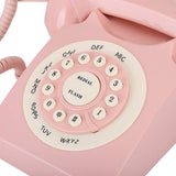 Vintage Telephone Desktop Retro Antique Telephone Old Fashioned Landline Wired Phone for Home Office Phone Black/Pink/Green
