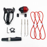 Catapult Fish Shooting Metal Hunting Catapult Folding Wrist Ball Clip Rubber Band Strong Outdoor Dart Shooting Reel Fishing Game