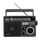 TR618 AM FM SW Portable Analog Radio with Digital MP3 Player Loud Volume Big Speaker Ideal for Home and Elder