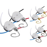 2 PCS Fan Light Switch ZE-208S 3 Speed 4 Wire Ceiling Fan Switch Replacement Part Speed Controlpull Chain Switch