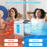 Portable Air Conditioning Fan Electric Mini Air Cooler for Room Small Home Air Conditioner Cooling Mist Fan USB/Battery Powered