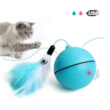 NEW2022 NEW2022 Pet product dog cat Laser toy LED flash rolling ball automatic scrolling electric toy funny cat ball usb