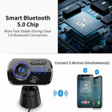Bluetooth-compatible 5.0 FM Transmitter Car Kit MP3 Modulator Player Wireless Handsfree Dual USB Fast Charger Music Receiver