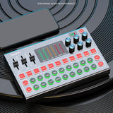 Bluetooth Sound Card Headset Microphone Webcast Live Sound Card Interface External Sound Effects for Home Studio Stage.