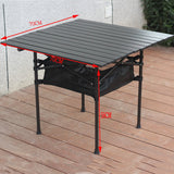 Foldable Table Camping Table Outdoor BBQ Backpacking Aluminum Alloy Portable Durable Barbecue Desk Picnic Table for 70*70*70cm