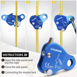 1 PCS Outdoor Climb Rope Grab Rigging Self Locking Protective Outdoor Climbing Lightweight Portable Safety Rope Grip