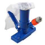 Pool Vacuum Jet Underwater Cleaner Brush with Clip Handle Drawstring Bag Removes Corners Debris Ideal Cleaning Tool