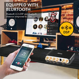 Q100 2.1 Channel Hi-Fi Bluetooth 5.0 Power Amplifier Class D Mini Stereo Audio Amp Speaker Subwoofer Wireless Receiver 80W+40Wx2