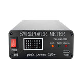 1.8MHz-50MHz 0.5W-120W SWR HF Short Waves Standing Waves Meter Power Meter FM AM CW SSB Portable SWR with OLED Display Screen