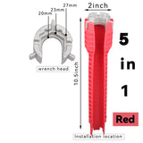 8 In 1 Flume Wrench Anti-slip Kitchen Sink Repair Tools Bathroom Faucet Assembly Key Plumbing Installation Wrench